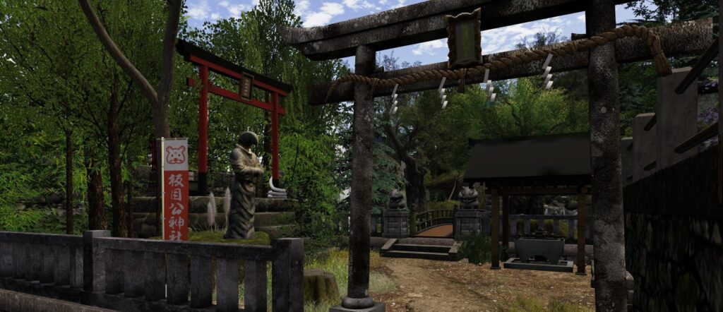 板目駅に横にある神社